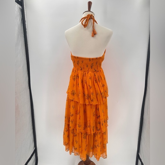 Anthropologie Guapa Floral Halter Midi Dress Sundress Size 6 - Picture 5 of 7